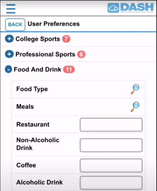 Original app with small icons and poor tap targets